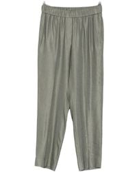Peserico - Elasticated-Waistband Tapered Trousers - Lyst