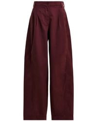 Essentiel Antwerp - Dark Tapered Cotton Pants With Twisted Seams - Lyst