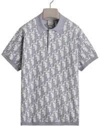 Dior - Monogram Knit Polo Shirt - Lyst