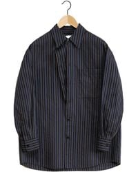 Lemaire - Striped Button-Up Shirt - Lyst