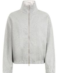 Peserico - Zip-Up Funnel Neck Sweatshirt - Lyst