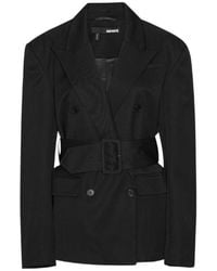 ROTATE BIRGER CHRISTENSEN - Belted Double-Breasted Blazer - Lyst