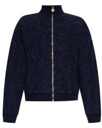 Versace - Barocco Pattern Zipped Sweatshirt - Lyst
