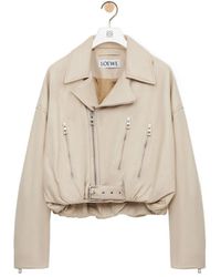 Loewe - Zips Belted Biker Jacket - Lyst