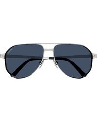 Cartier - Pilot Frame Sunglasses - Lyst