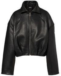 ROTATE BIRGER CHRISTENSEN - Bonded Leather Blouson Jacket - Lyst