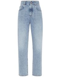 Brunello Cucinelli - Straight-Leg Denim Jeans - Lyst