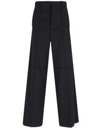 MM6 by Maison Margiela - Wide-Leg Wool Blend Trousers - Lyst