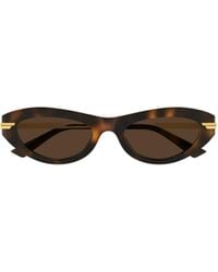 Bottega Veneta - Eyewear Panthos Frame Sunglasses - Lyst