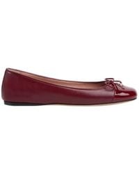 Gucci - Double G Leather Ballet Flat - Lyst