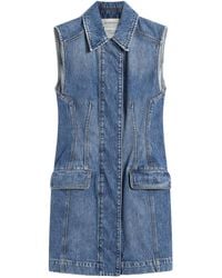 Sportmax - Carabo Sleeveless Denim Mini Dress - Lyst