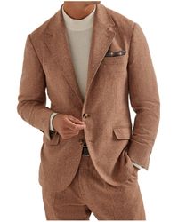 Brunello Cucinelli - Herringbone-Pattern Single-Breasted Blazer - Lyst