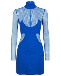 Tom Ford - High Neck Mesh Mini Dress - Lyst