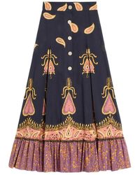 Valentino - Paisley-Print Maxi Skirt - Lyst