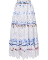 CAMILLA - All About That Lace Linen Midi Skirt - Lyst