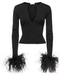 16Arlington - Long Sleeve Feather Top - Lyst