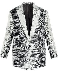 The Attico - The Zebra Print Single-Breasted Blazer - Lyst