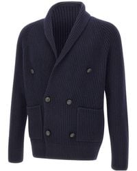 Gran Sasso - Ribbed Double-Breasted Cardigan - Lyst