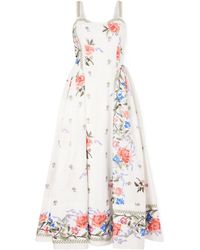 Erdem - Faille Floral Bustier Dress - Lyst