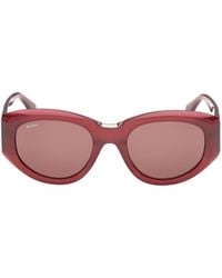 Max Mara - Oval Frame Sunglasses - Lyst
