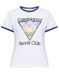 CASABLANCA - Contrast Trim Graphic Shortsleeve Tee - Lyst