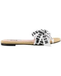MSGM - Logo Ribbon Sandals - Lyst