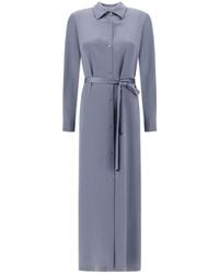 Herno - Resort Button Detailed Belted Shirt Dress - Lyst