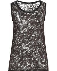 Dolce & Gabbana - Sleeveless Color-Block Lace Satin Top - Lyst