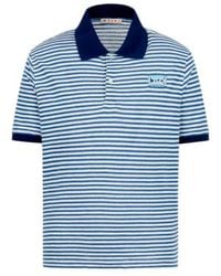 Marni - Short-Sleeved Striped Polo Shirt - Lyst