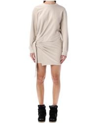 Isabel Marant - Marant Étoile Zae Cotton Mini Sweatshirt Dress - Lyst