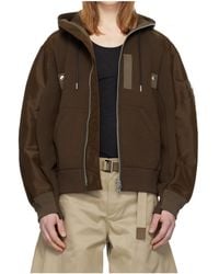Sacai - Hooded Zip-Up Jacket - Lyst