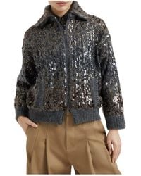Brunello Cucinelli - Dazzling Embroidered Cardigan - Lyst