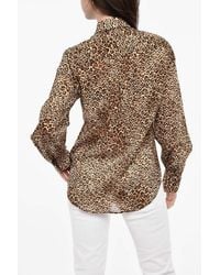 DSquared² - Draped Animal-Print Top - Lyst