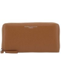 Gianni Chiarini - Zip-Around Pebbled Wallet - Lyst