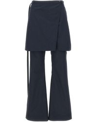 ★E.B.M★ Wrap Skirt Layered Pants EMP3WPT110 Wrap Skirt Layered Pants CN329 - Korean Women's Fashion | LEWKIN