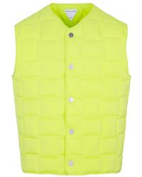 Bottega Veneta - Buttoned V-Neck Padded Vest - Lyst