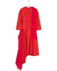 Lemaire - Asymmetric-Hem Midi Dress - Lyst