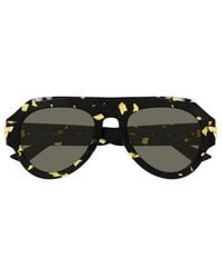 Bottega Veneta - Double Bridge Aviator Sunglasses - Lyst