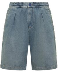 Marcelo Burlon - County Of Milan Denim Bermuda Shorts - Lyst