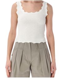 Low Classic - Scalloped Knit Tank Top - Lyst