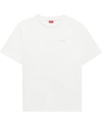 KENZO - Signature' Embroidered T-Shirt - Lyst