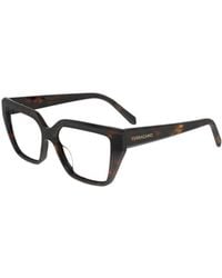 Ferragamo - Tortoiseshell-Effect Cat-Eye Glasses - Lyst
