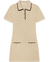 FRAME - The Bauble Open-Knit Mini Dress - Lyst
