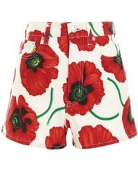 KENZO - All-Over Poppy Print Shorts - Lyst
