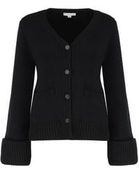 Vince - Double-Faced Ribbed Cardigan - Lyst