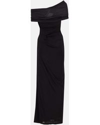 Christopher Esber Gyre Suspended Stream Draped Maxi Dress in Blue | Lyst