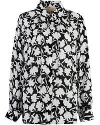 MICHAEL Michael Kors - Allover Floral Printed Long-Sleeved Shirt - Lyst