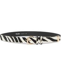 Max Mara - Studio Mstalbero Zebra Printed Belt - Lyst