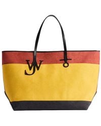 JW Anderson - Logo-Pendant Colour-Block Tote Bag - Lyst