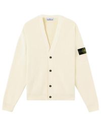 Stone Island - Logo Patch Buttoned Cardigan - Lyst